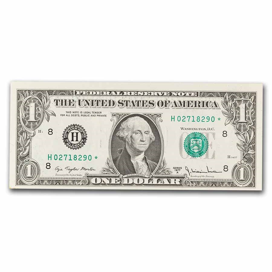 Buy 1977-A* (H-St. Louis) $1.00 FRN CU (Fr#1910-H*) Star Note! | APMEX