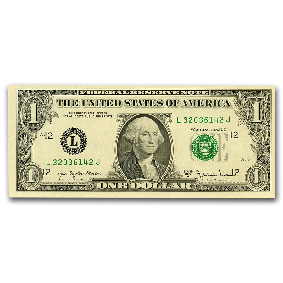 1977-A (L-San Francisco) $1.00 FRN CU (Fr#1910-L)