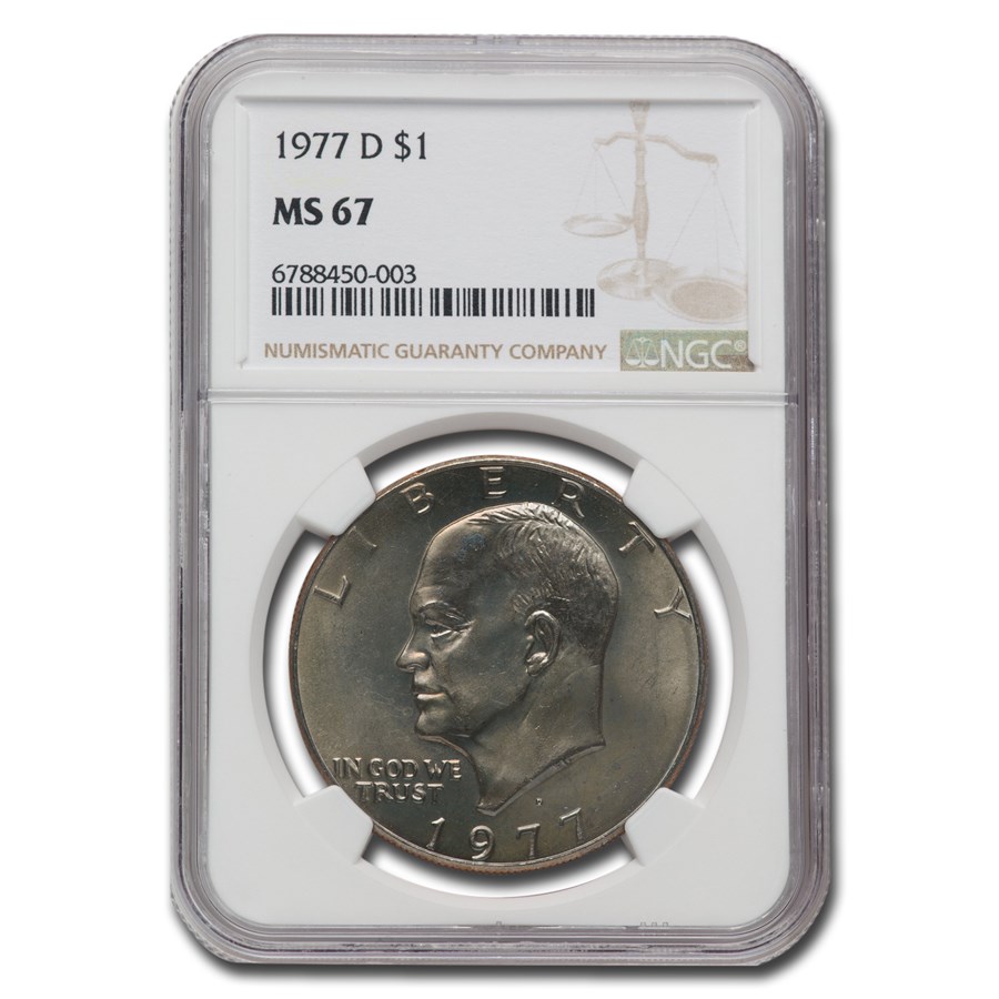 1977-D Clad Eisenhower Dollar MS-67 NGC