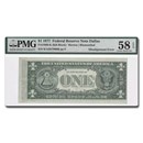 1977 (K-Dallas) $1 FRN AU-58 EPQ PMG (Fr#1909-K) Misalignment