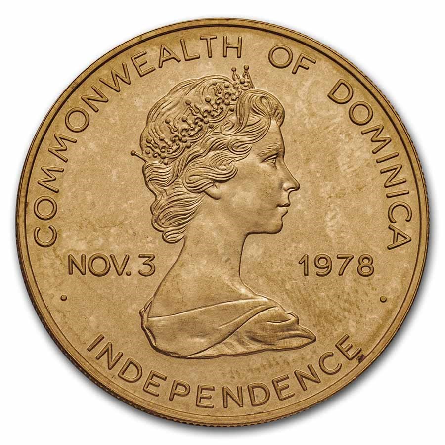 Buy 1978 Dominica Gold 300 Dollars Independence BU APMEX