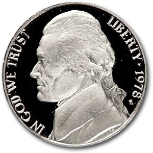 1978-S Jefferson Nickel Gem Proof