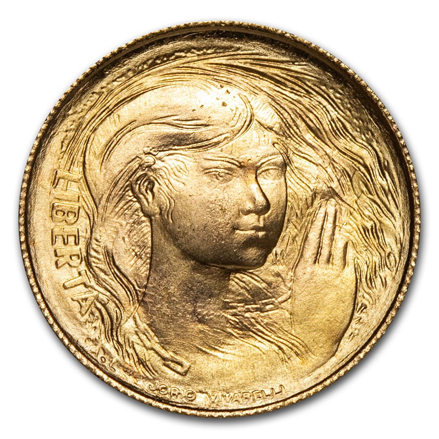 1978 San Marino Gold 2 Scudi Liberty BU