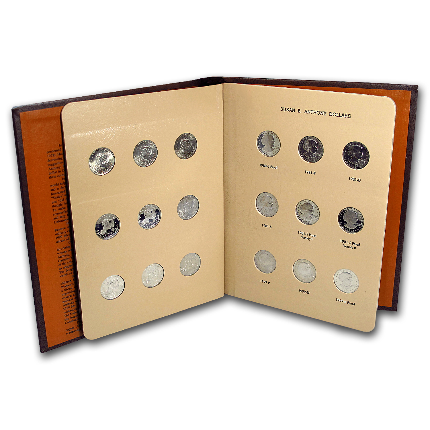 Buy 1979-1999 Susan B. Anthony Dollar 18-Coin Set (Dansco Album) | APMEX