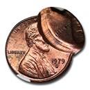 1979-D Lincoln Cent MS-63 NGC (RB, Second Strike Off Center)