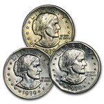 1979 SBA 3-Coin P-D-S Set BU