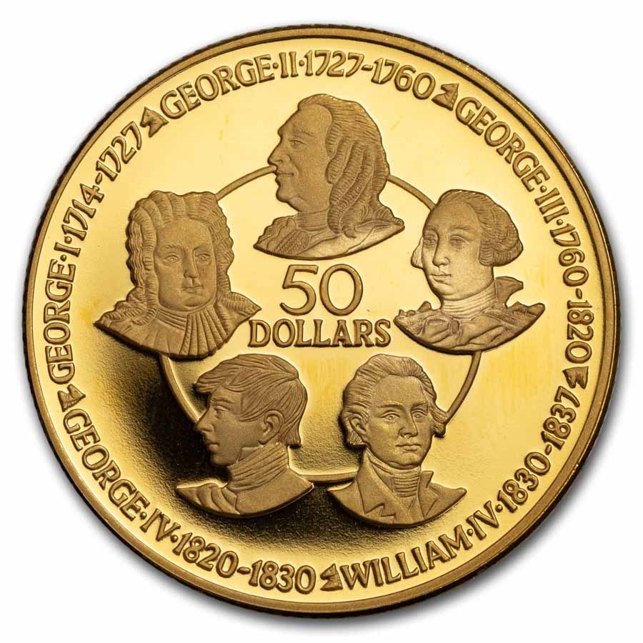 1980 Cayman Islands Proof Gold 50 Dollars House of Hanover