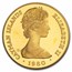 1980 Cayman Islands Proof Gold 50 Dollars House of Tudor