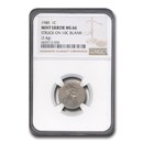 1980 Lincoln Cent MS-66 NGC (Struck 10¢ Blank, 2.4g)