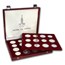 1980 Russia 28-Coin Olympics Silver Proof Set (Crimson)