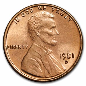 Buy 1981-D Lincoln Cent BU (Red) | APMEX