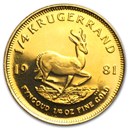 1981 South Africa 1/4 oz Gold Krugerrand Proof