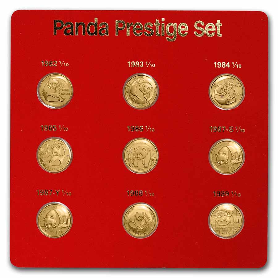 Buy 1982-1989 China 9-Coin Gold Panda Prestige Set BU | APMEX