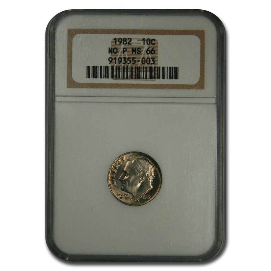 Buy 1982-No P Roosevelt Dime MS-66 NGC | APMEX