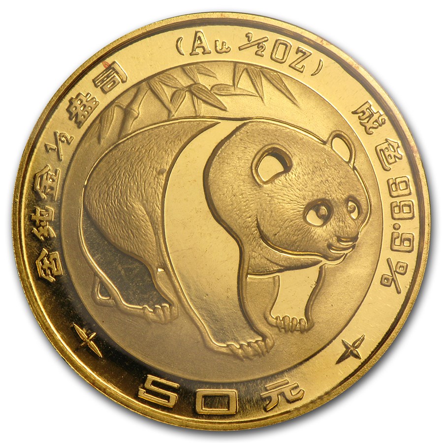 Buy 1983 China 1/2 oz Gold Panda BU (Sealed) | APMEX