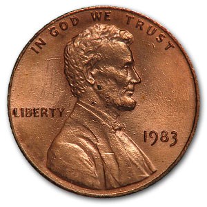 Buy 1983 Lincoln Cent Double Die Reverse MS-63 (Red) | APMEX