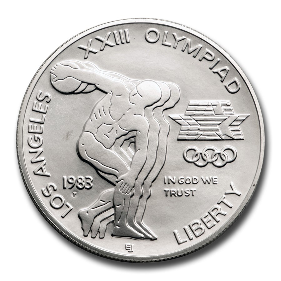 1983-P Olympic $1 Silver Commem BU (w/Box & COA)