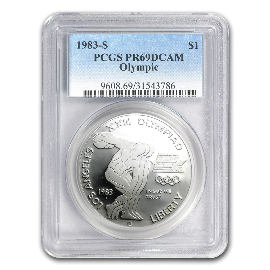 1983-S Olympic $1 Silver Commem PR-69 PCGS