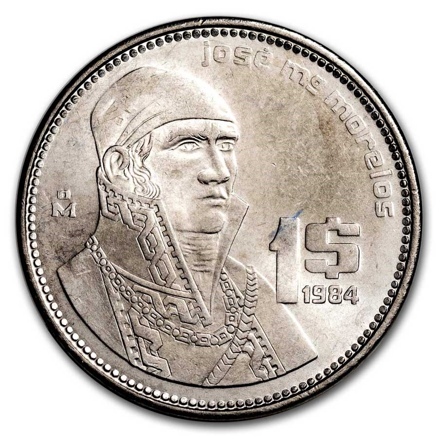1984-1987 Mexico 1 Peso AU/BU