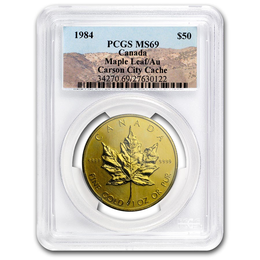 Buy 1984 Canada 1 oz Gold Maple Leaf MS-69 PCGS (Carson City Cache) | APMEX