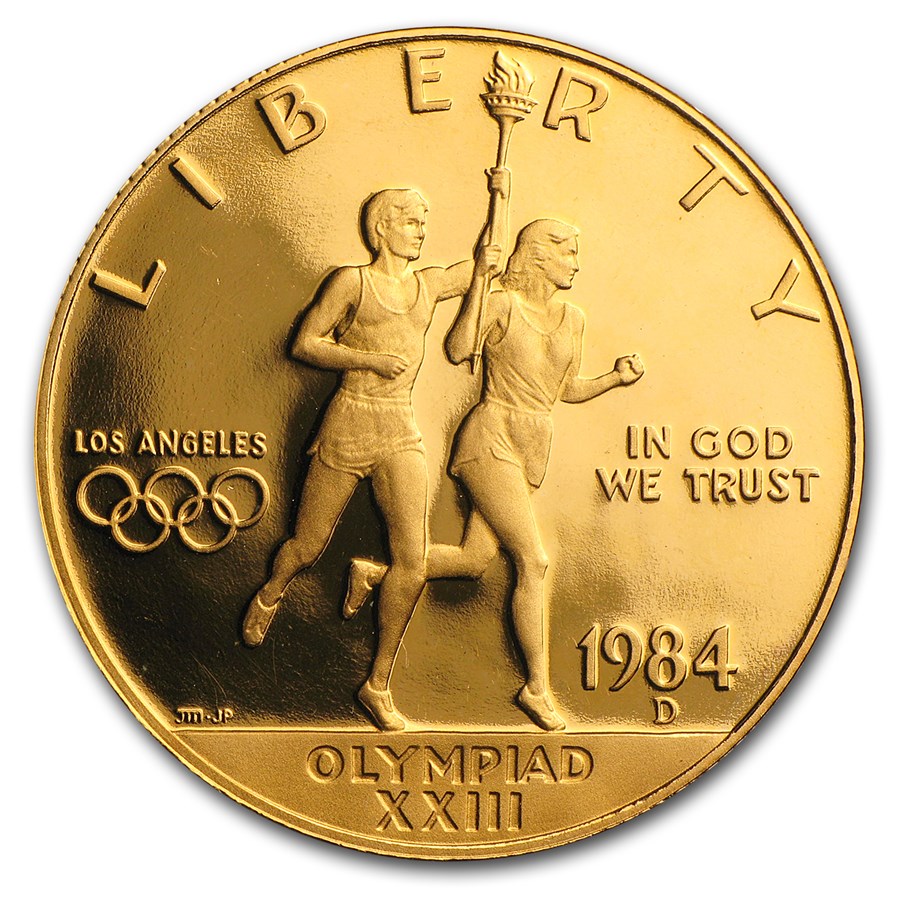 Buy 1984-D Gold $10 Commem Olympic Proof (w/Box & COA) | APMEX