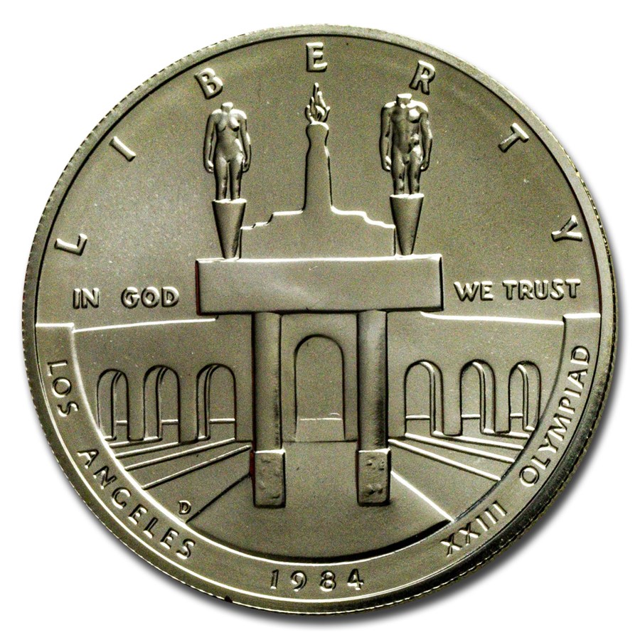 1984-D Olympic $1 Silver Commem BU (Capsule Only)
