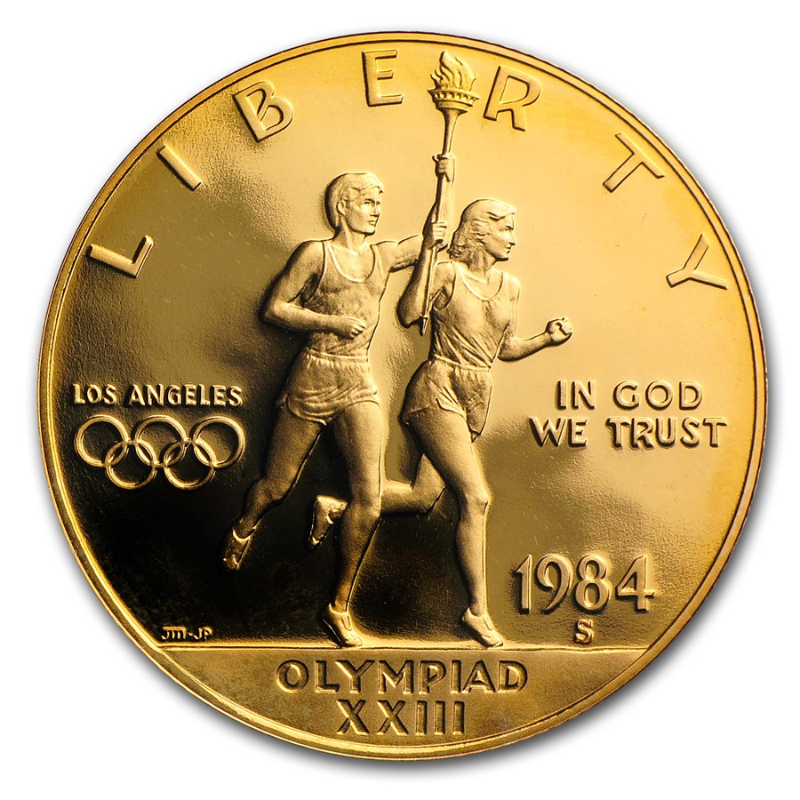 Buy 1984-S Gold $10 Commem Olympic Proof (w/Box & COA) | APMEX