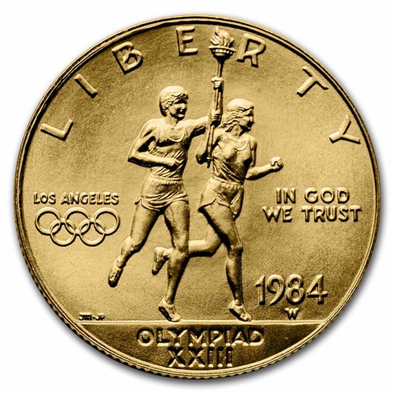 Buy 1984-W Gold $10 Commem Olympic BU (w/Box & COA) | APMEX