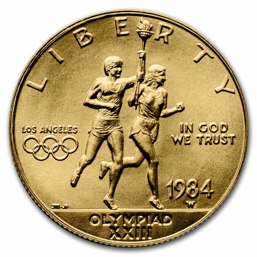 Buy 1984-w Gold $10 Commem Olympic Bu (w Box & Coa) 