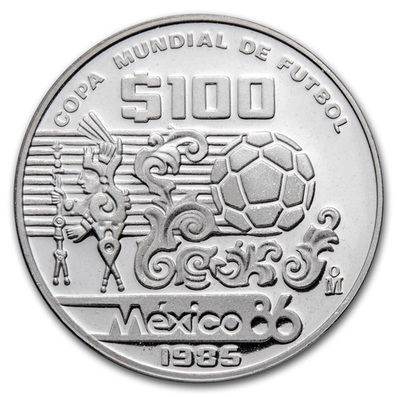 Buy 1985-1986 Mexico 1 oz Proof Silver 100 Pesos World Cup | APMEX