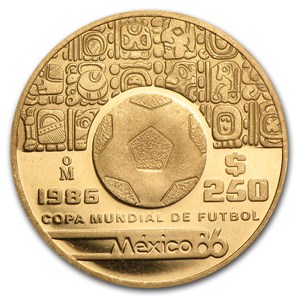 Buy (1985-1986) Mexico Gold 250 Pesos FIFA World Cup Proof | APMEX