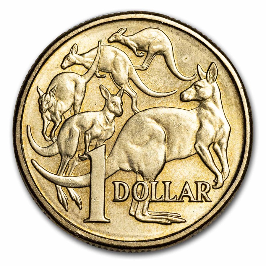 1985-1998 Australia 1 Dollar Elizabeth II Mob of Roos BU