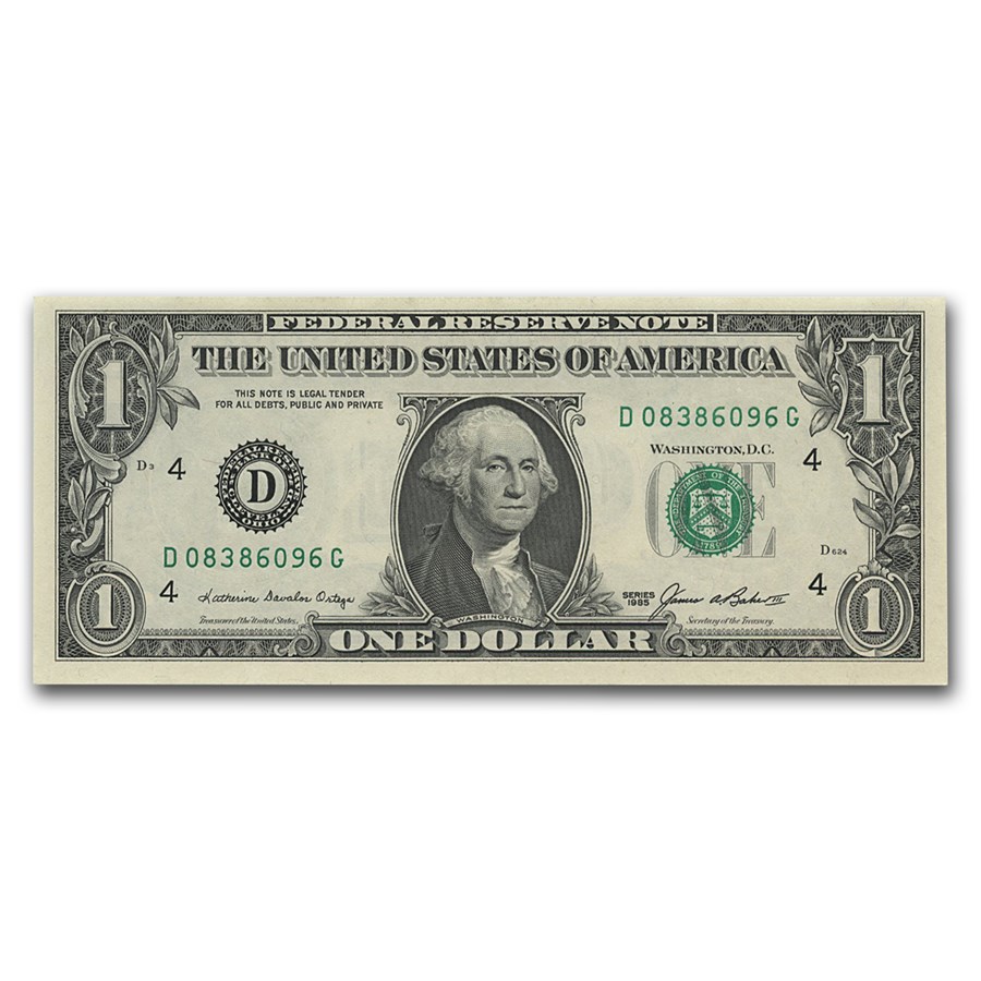 1985 (D-Cleveland) $1.00 FRN CU (Fr#1913-D)