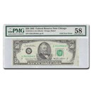 1985 (G-Chicago) $50 FRN Gem AU-58 PMG (Fr#2122-G) Fold Error