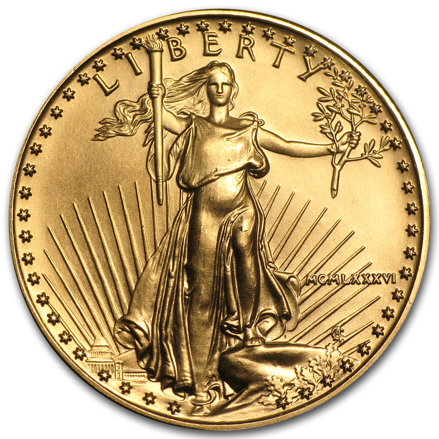 Buy 1986 1/2 oz American Gold Eagle BU (MCMLXXXVI) | APMEX