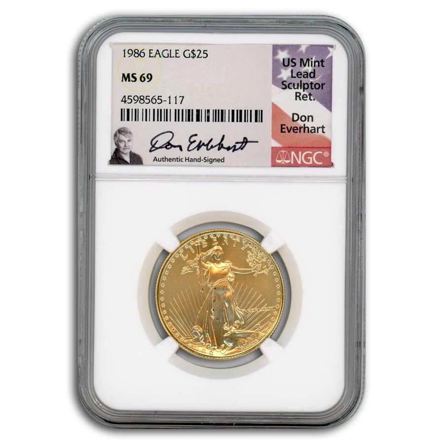 Buy 1986 1/2 oz American Gold Eagle MS-69 NGC (Everhart) | APMEX