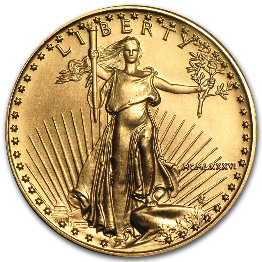 1986 1 2 Oz Gold American Eagle BU MCMLXXXVI 1 2 Oz Gold Eagles APMEX