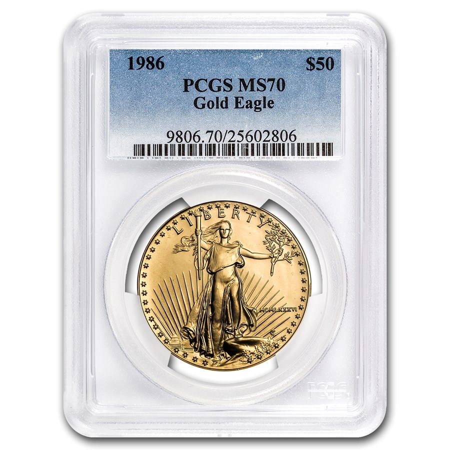 1986 1 oz American Gold Eagle MS-70 PCGS