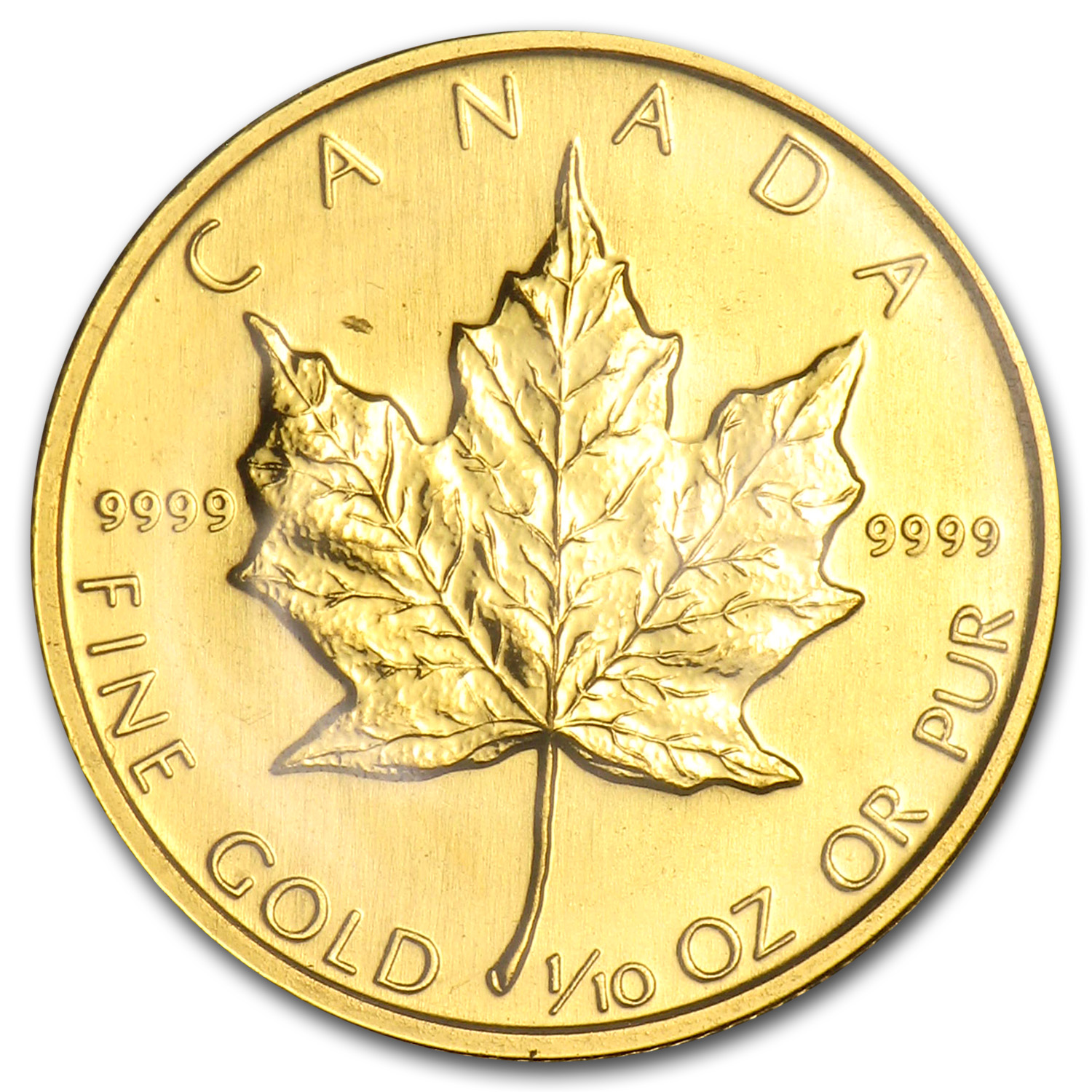 Buy 1986 Canadian 1/10 oz Gold Maple Leaf BU | APMEX