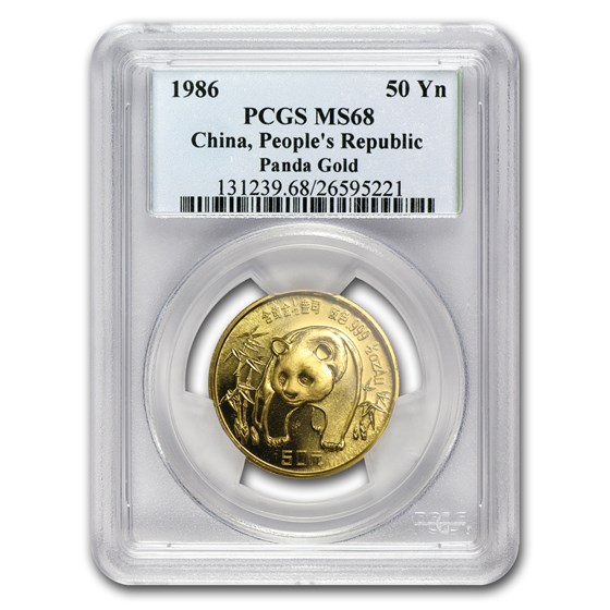 Buy 1986 China 1/2 oz Gold Panda MS-68 PCGS | APMEX