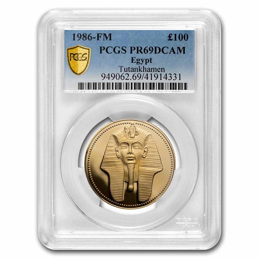 1986 Egypt Proof Gold 100 Pound Tutankhamen PR-69 DCAM PCGS