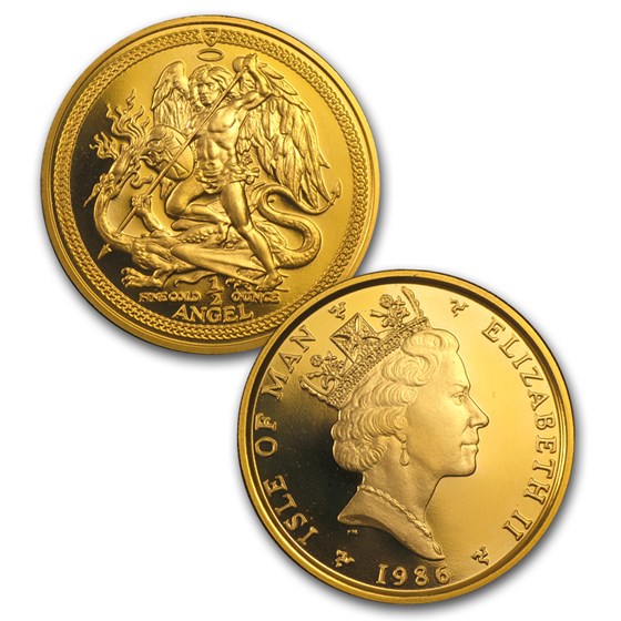 Buy 1986 Isle Of Man Angel 5-coin Gold Proof Set 