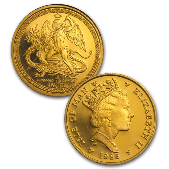 Buy 1986 Isle of Man Angel 5-Coin Gold Proof Set | APMEX