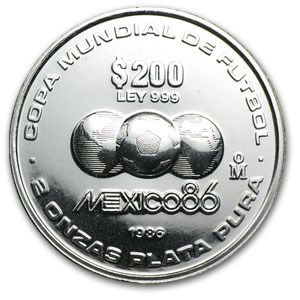 Buy 1986 Mexico 2 Oz Silver 200 Pesos 