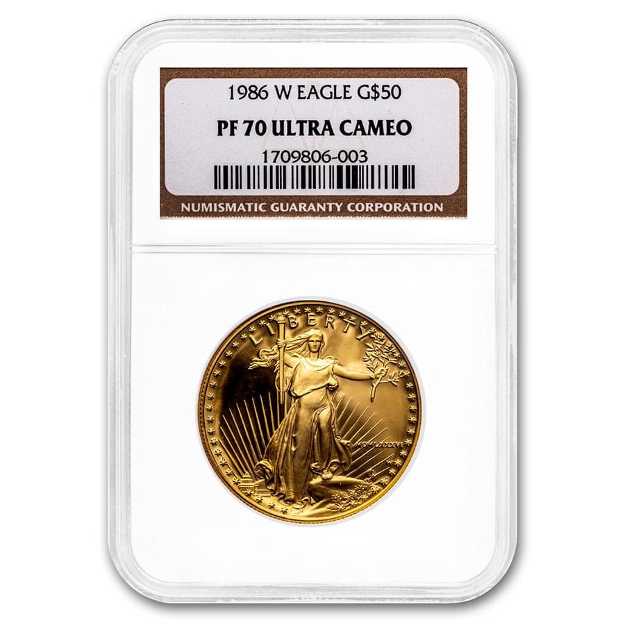 1986-W 1 oz Proof American Gold Eagle PF-70 UCAM NGC