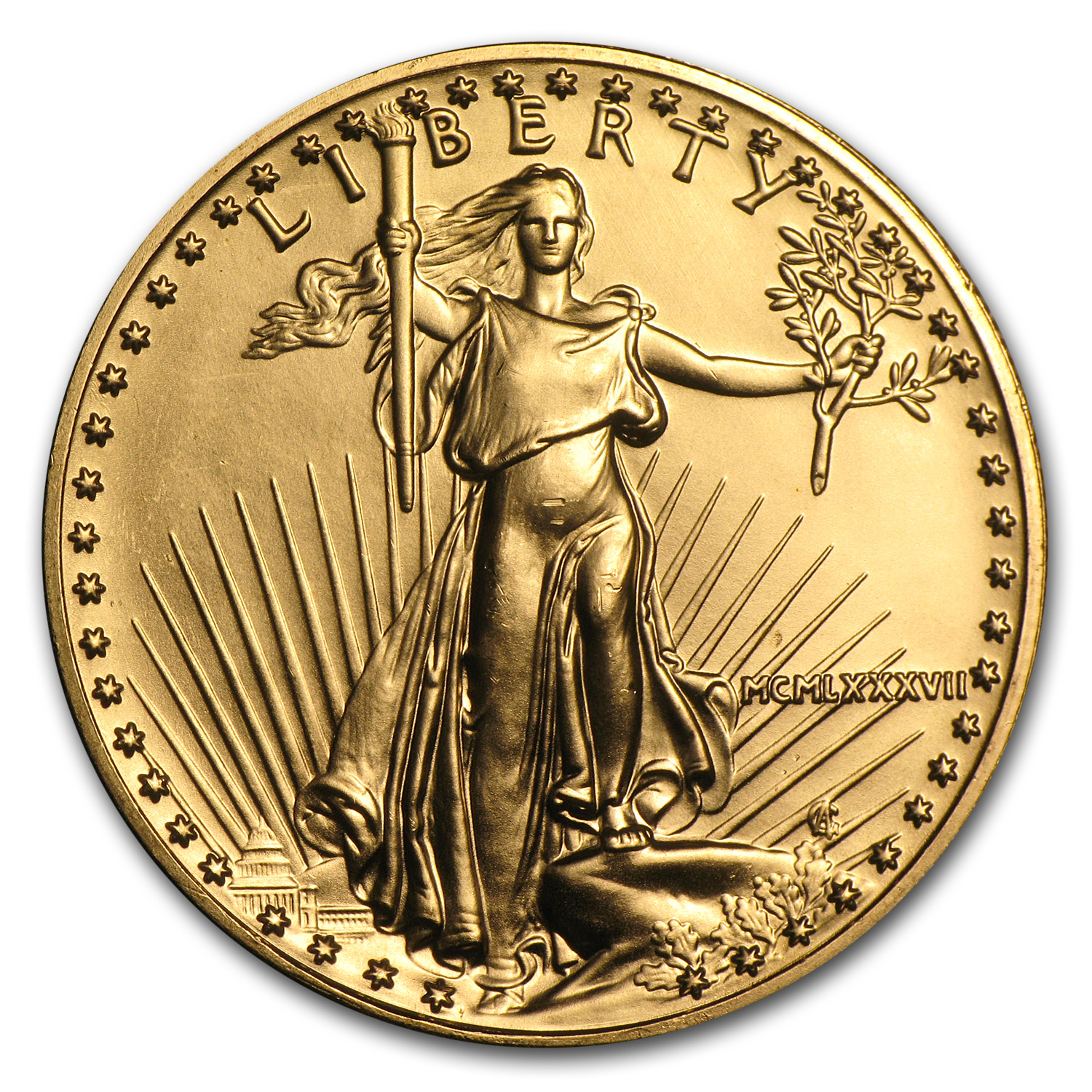 Buy 1987 1 oz American Gold Eagle BU (MCMLXXXVII) | APMEX