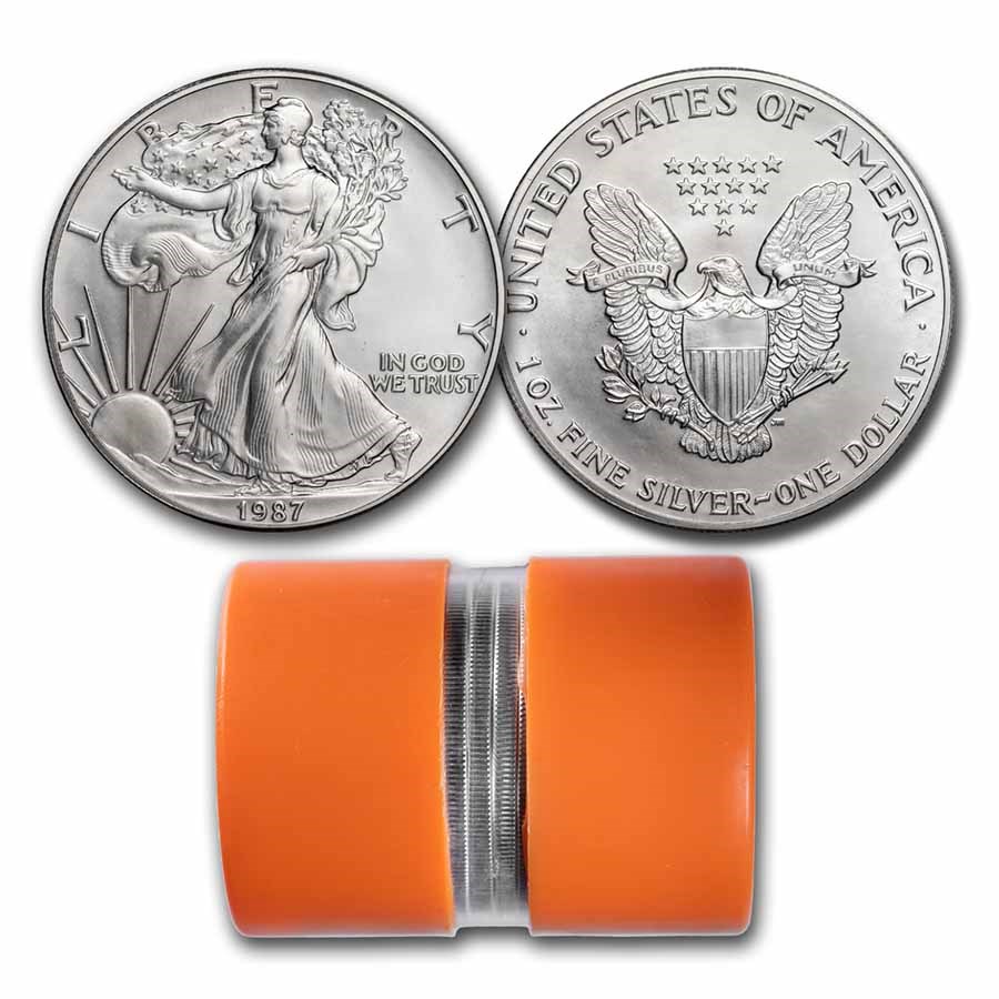 1987 1 oz American Silver Eagle BU (20-Coin in OGP Orange Tube)