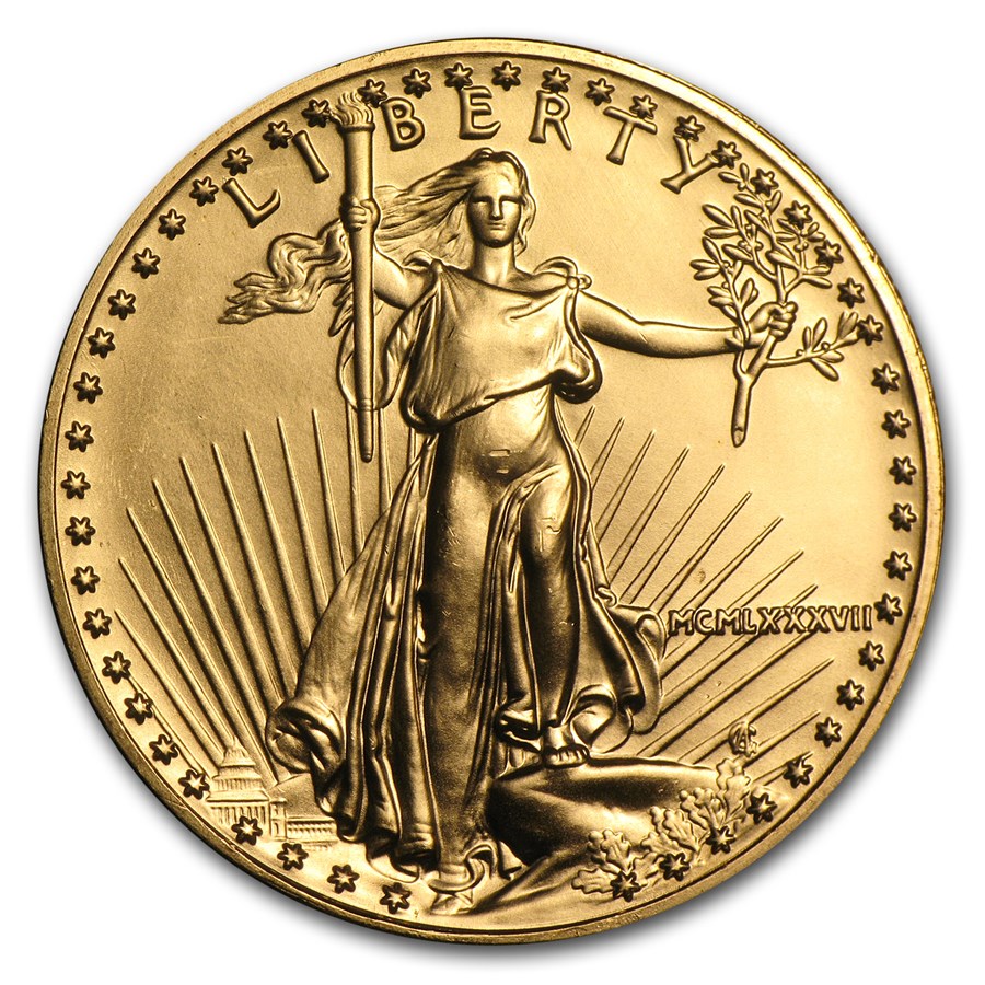 1987 1 oz Gold American Eagle BU (MCMLXXXVII) | 1 oz Gold Eagles | APMEX