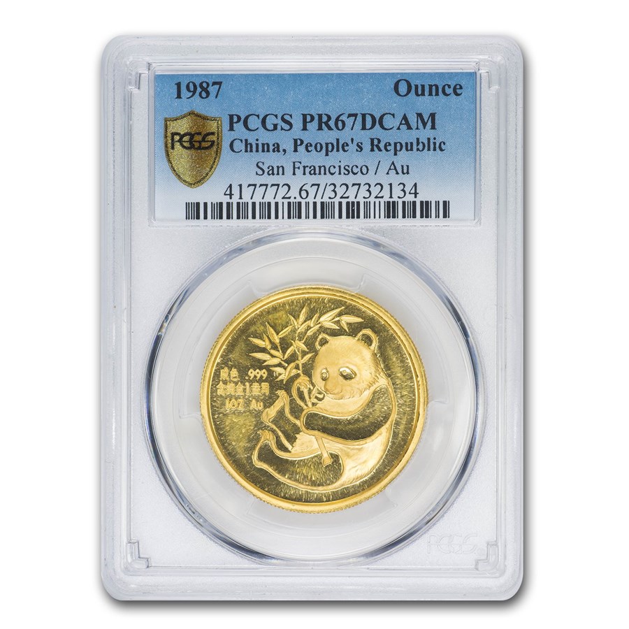 Buy 1987 1 oz Gold Panda San Francisco Coin Expo PR-67 DCAM PCGS | APMEX