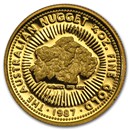 1987 Australia 1/4 oz Proof Gold Nugget